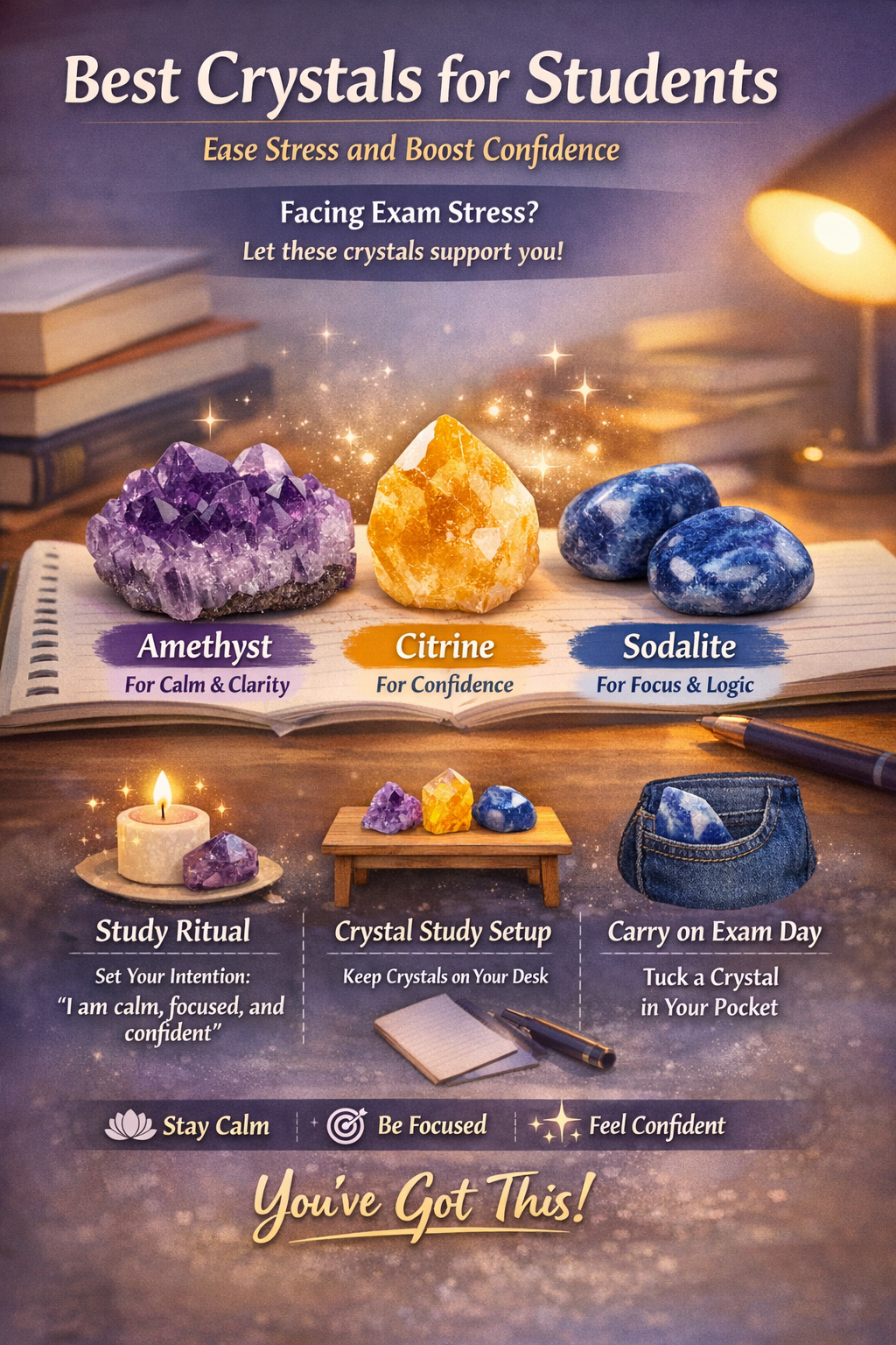 Best Crystals for Students - Ease Stress and Boost confidence