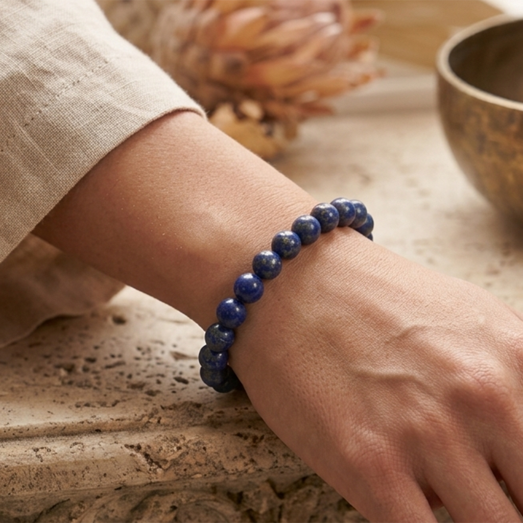 Lapis Lazuli Crystal Bracelet – Wisdom, Truth & Inner Confidence