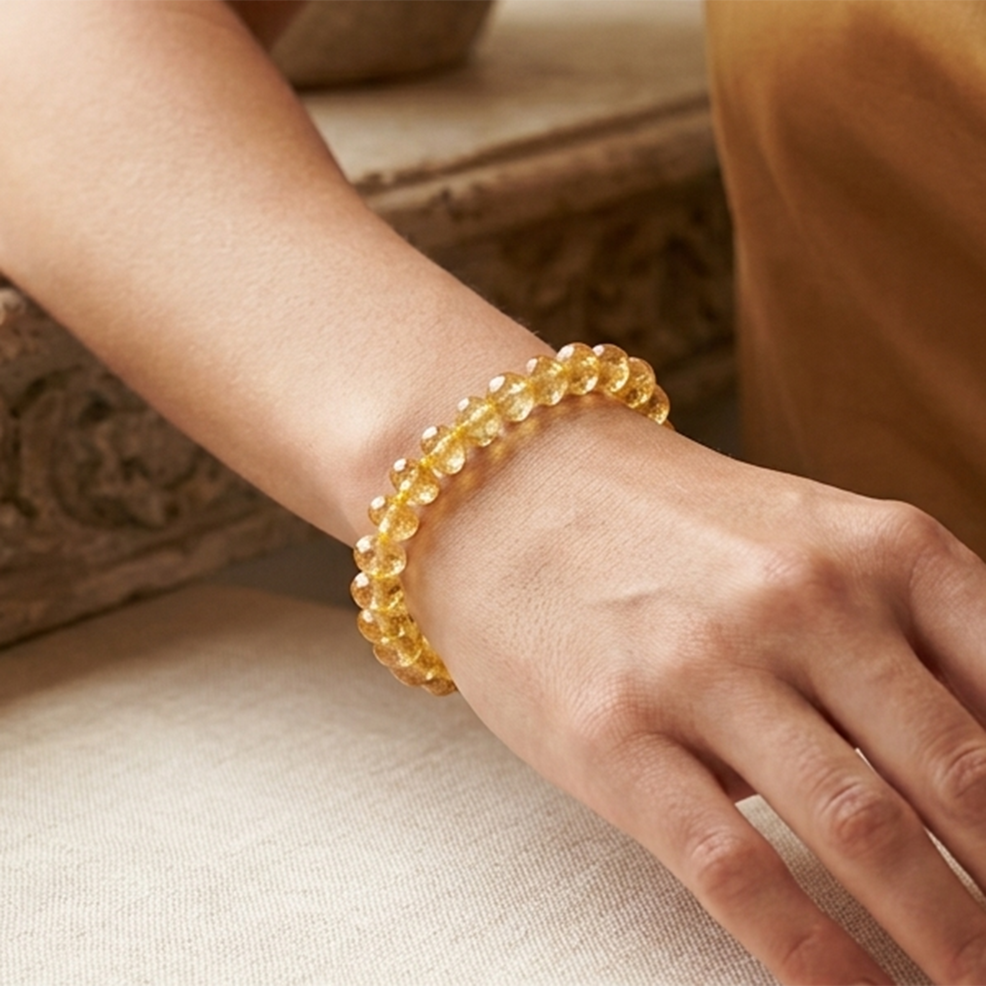Citrine Faceted Crystal Bracelet – Abundance, Prosperity & Success