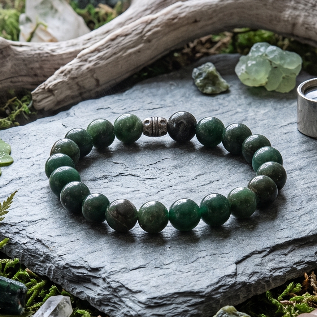 Green Aventurine Crystal Bracelet – Luck, Prosperity & Emotional Balance