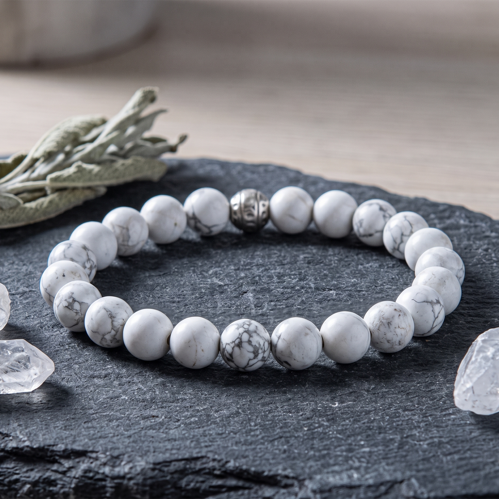 Howlite Crystal Bracelet – Calm, Patience & Inner Peace