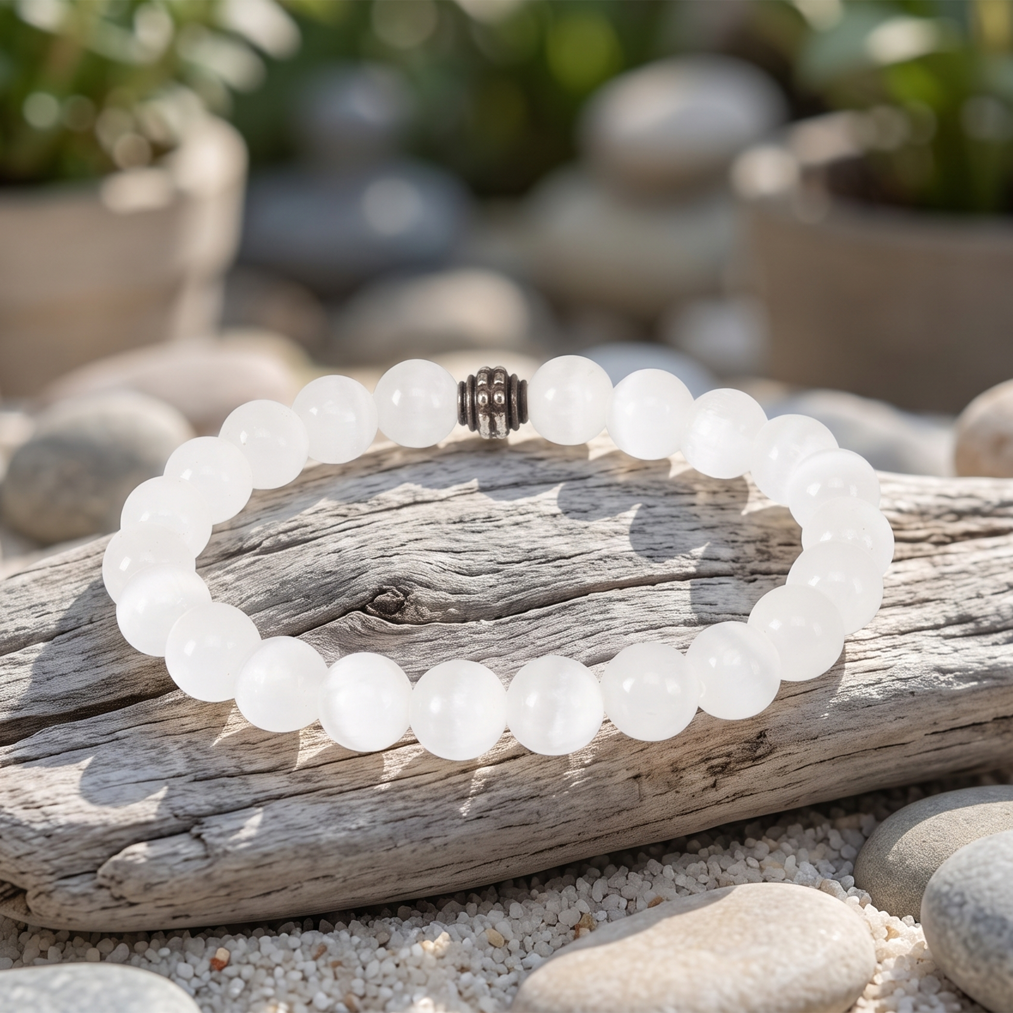 Selenite Crystal Bracelet – Clarity, Peace & Positive Energy