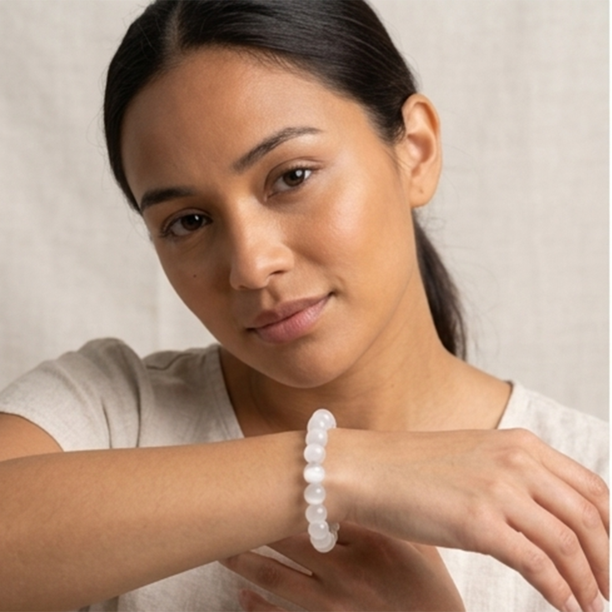 Selenite Crystal Bracelet – Clarity, Peace & Positive Energy