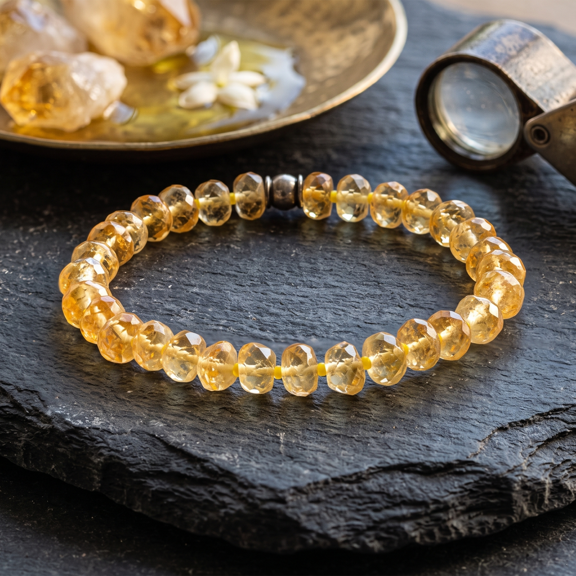 Citrine Faceted Crystal Bracelet – Abundance, Prosperity & Success