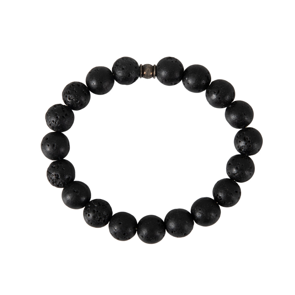 Lava Stone Crystal Bracelet – Grounding, Strength & Essential Oil Diffuser