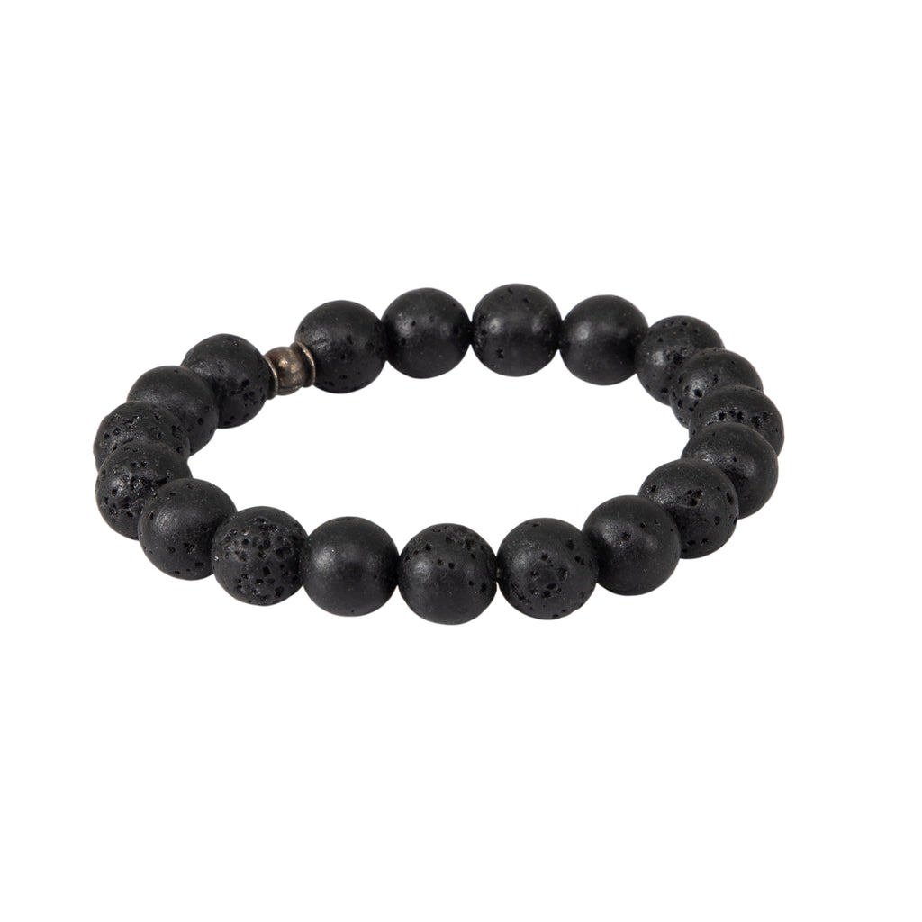 Lava Stone Crystal Bracelet – Grounding, Strength & Essential Oil Diffuser