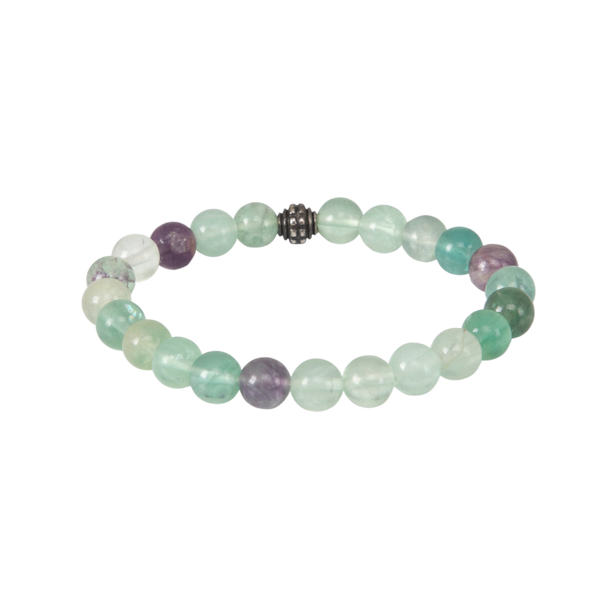 Rainbow Fluorite Crystal Bracelet – Clarity, Focus & Emotional Balance