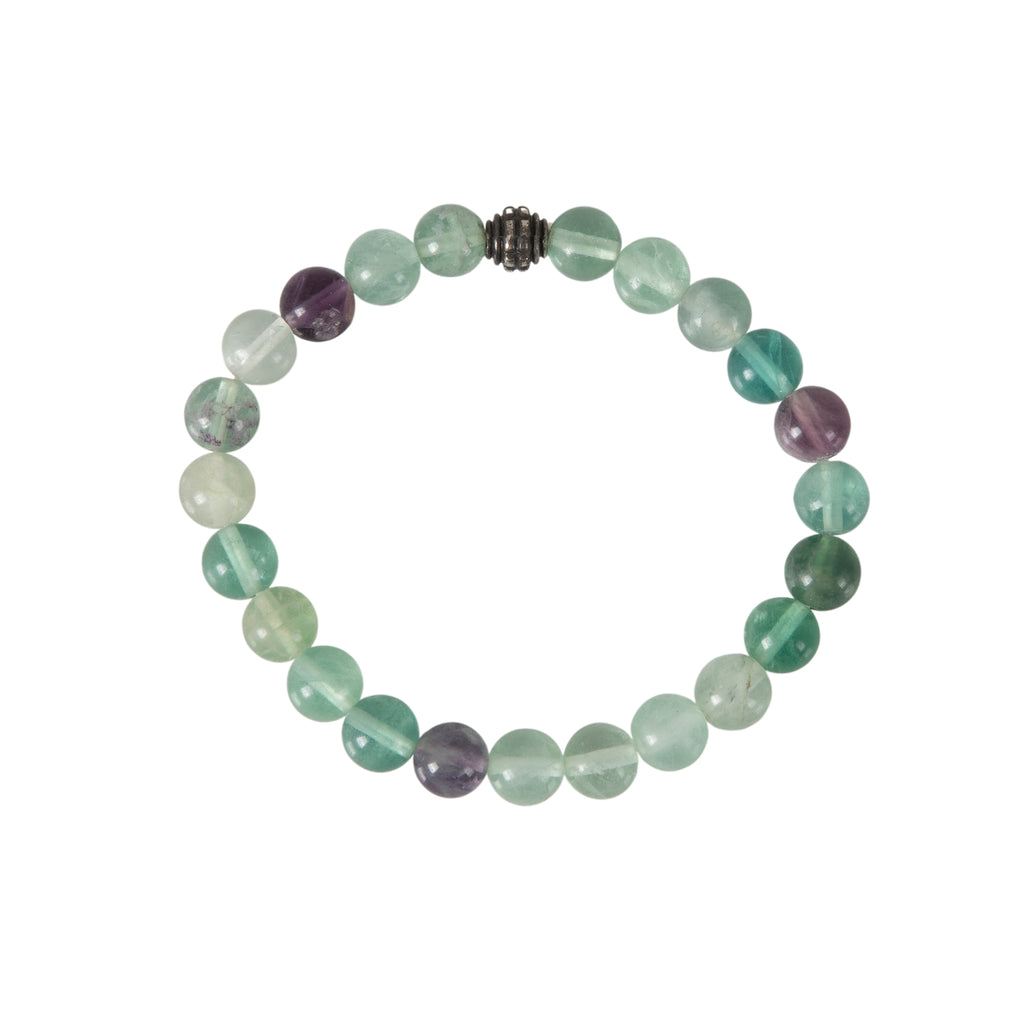Rainbow Fluorite Crystal Bracelet – Clarity, Focus & Emotional Balance