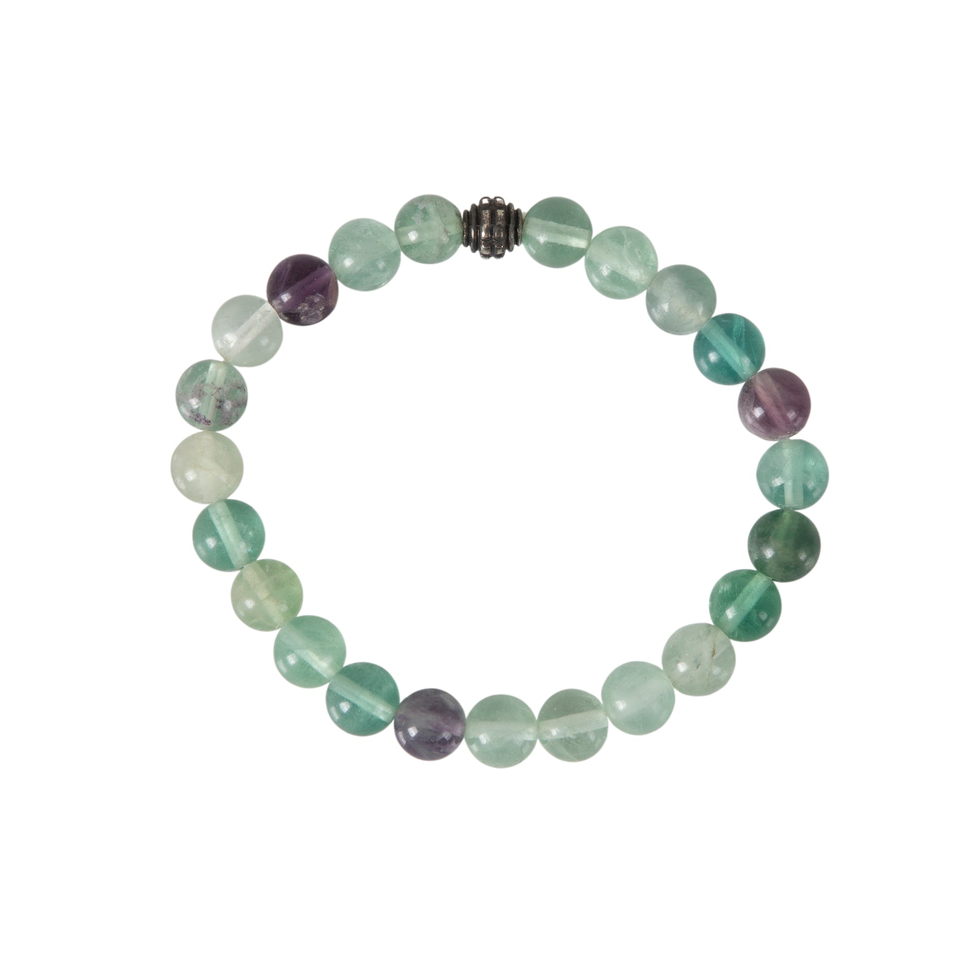 Rainbow Fluorite Crystal Bracelet – Clarity, Focus & Emotional Balance